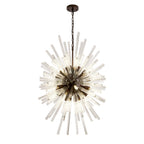 NL87629 Clover 32 Light Oval Pendant Brown Oxide Clear