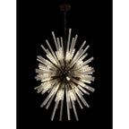 NL87629 Clover 32 Light Oval Pendant Brown Oxide Clear