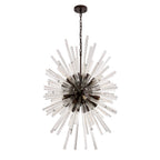 NL87629 Clover 32 Light Oval Pendant Brown Oxide Clear