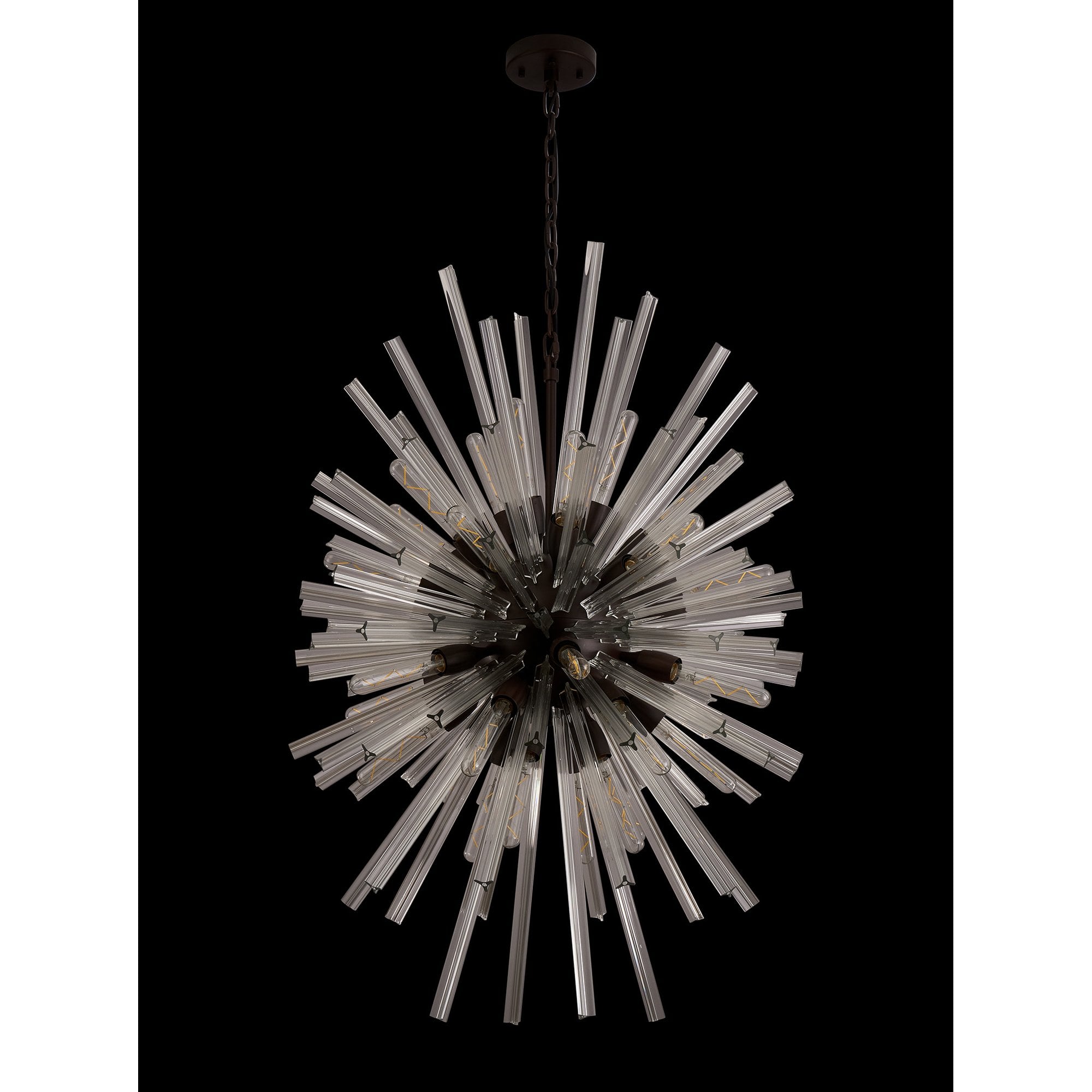 NL87629 Clover 32 Light Oval Pendant Brown Oxide Clear