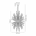 NL87639 Clover 32 Light Oval Pendant Brown Oxide Smoke
