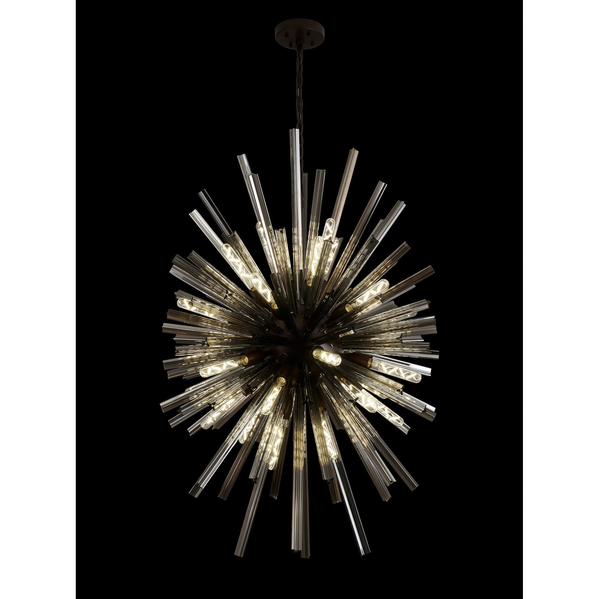 NL87639 Clover 32 Light Oval Pendant Brown Oxide Smoke