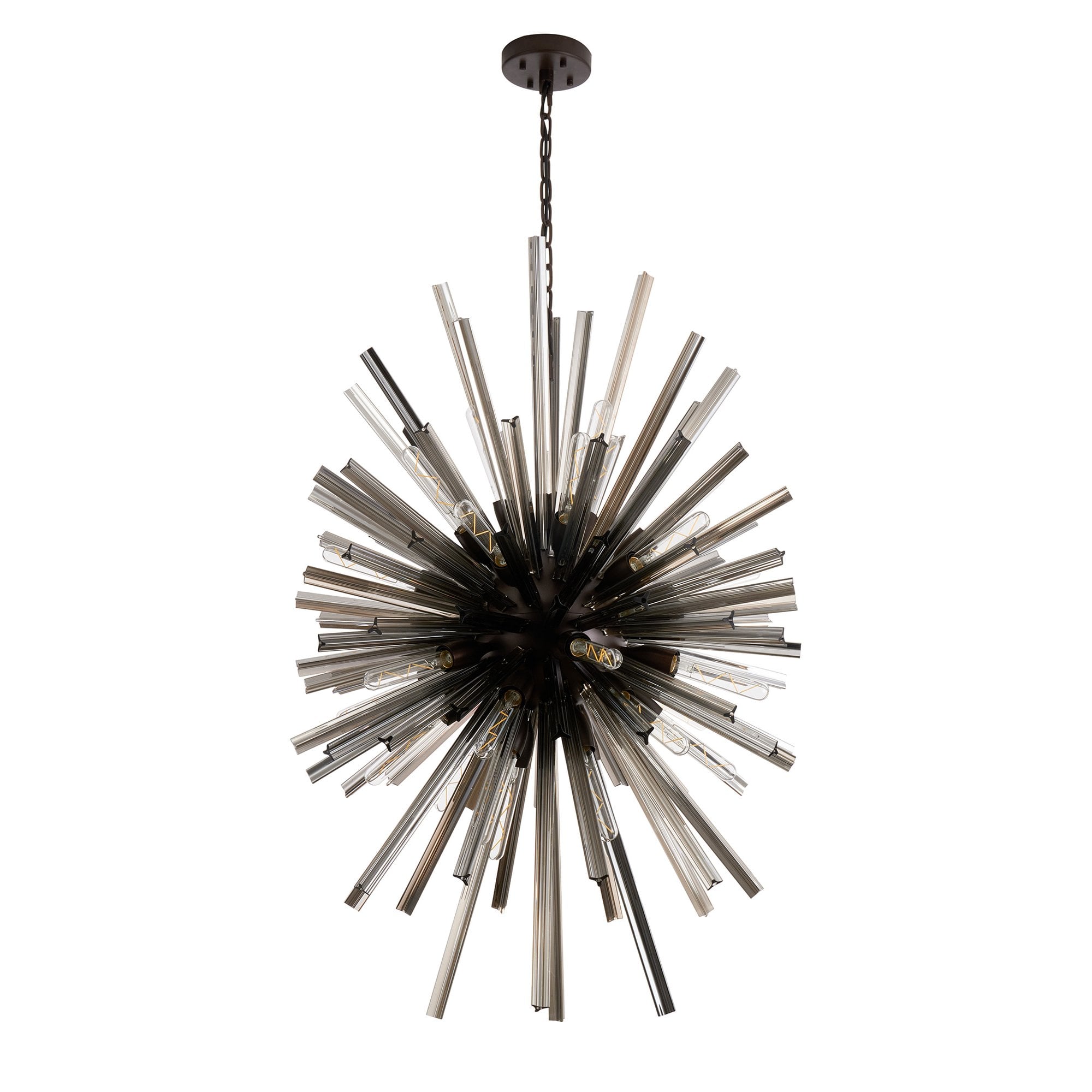 NL87639 Clover 32 Light Oval Pendant Brown Oxide Smoke