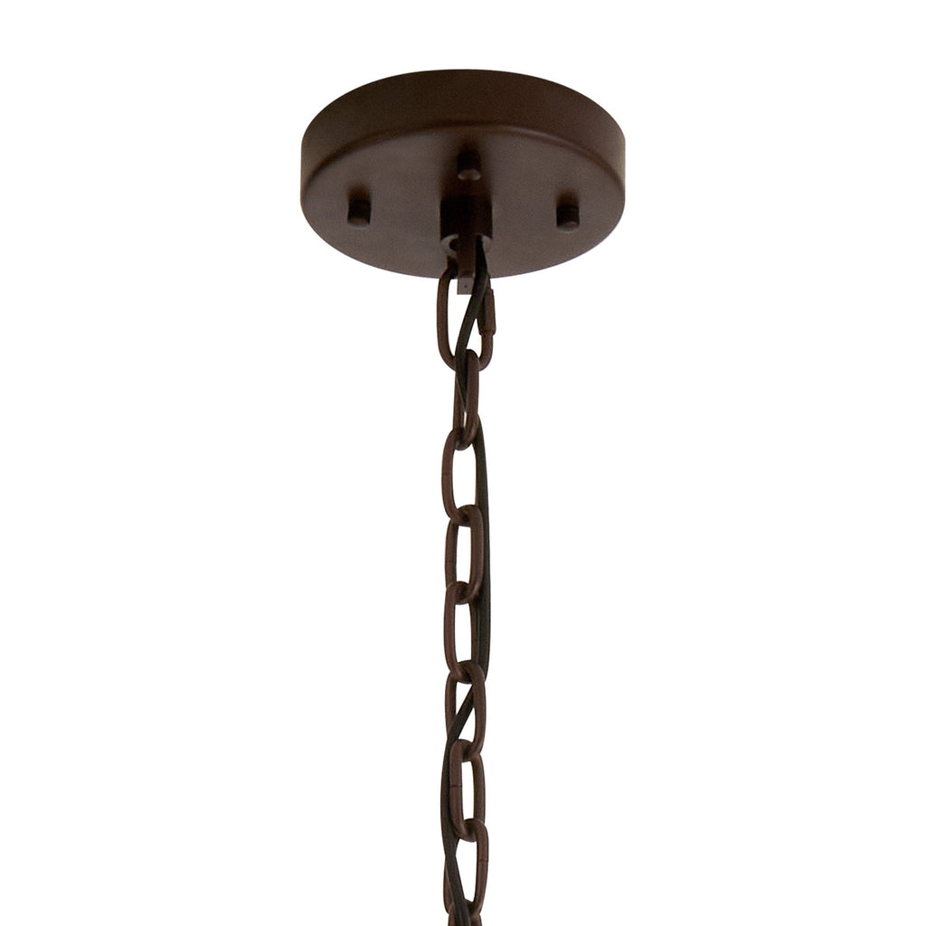 NL87639 Clover 32 Light Oval Pendant Brown Oxide Smoke