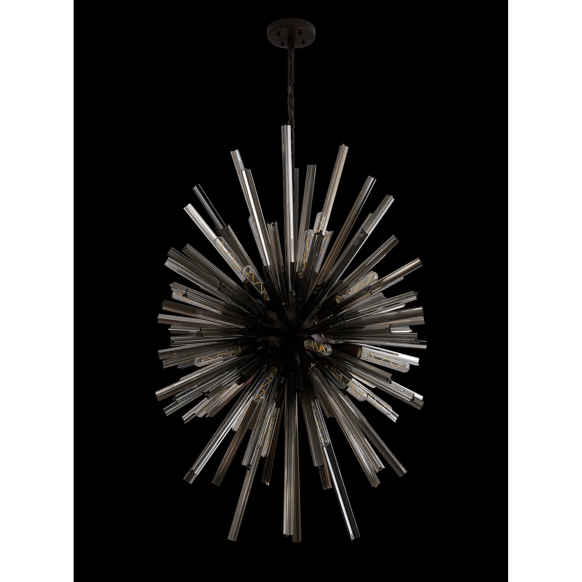 NL87639 Clover 32 Light Oval Pendant Brown Oxide Smoke
