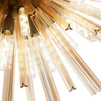 NL87649 Clover 32 Light Oval Pendant Brown Oxide Champagne Gold