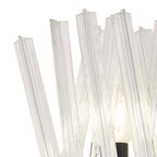 NL88129 Clover 2 Light Wall Light Matt Black Clear