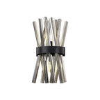NL88139 Clover 2 Light Wall Light Matt Black Smoked
