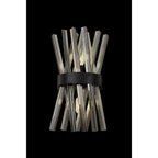 NL88139 Clover 2 Light Wall Light Matt Black Smoked