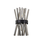 NL88139 Clover 2 Light Wall Light Matt Black Smoked