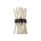 NL88149 Clover 2 Light Wall Light Matt Black Champagne Gold