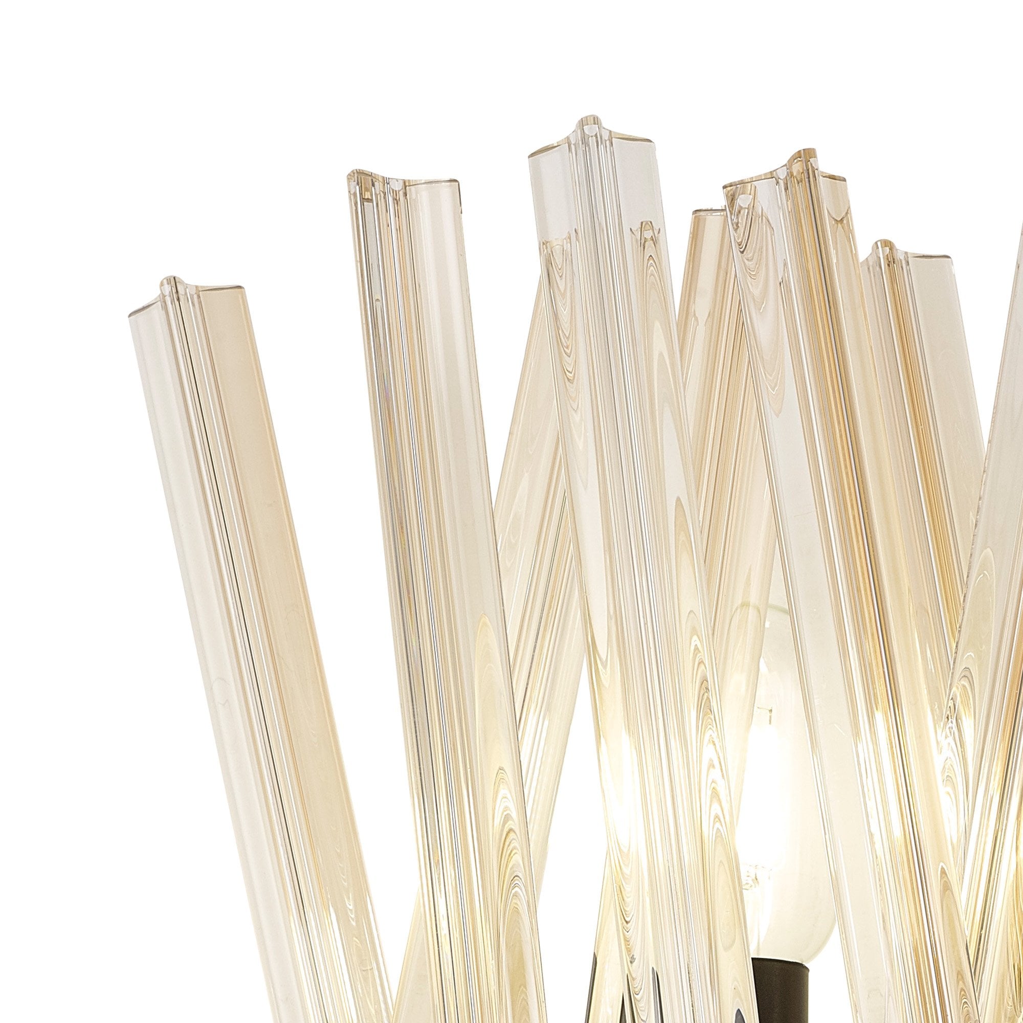 NL88149 Clover 2 Light Wall Light Matt Black Champagne Gold
