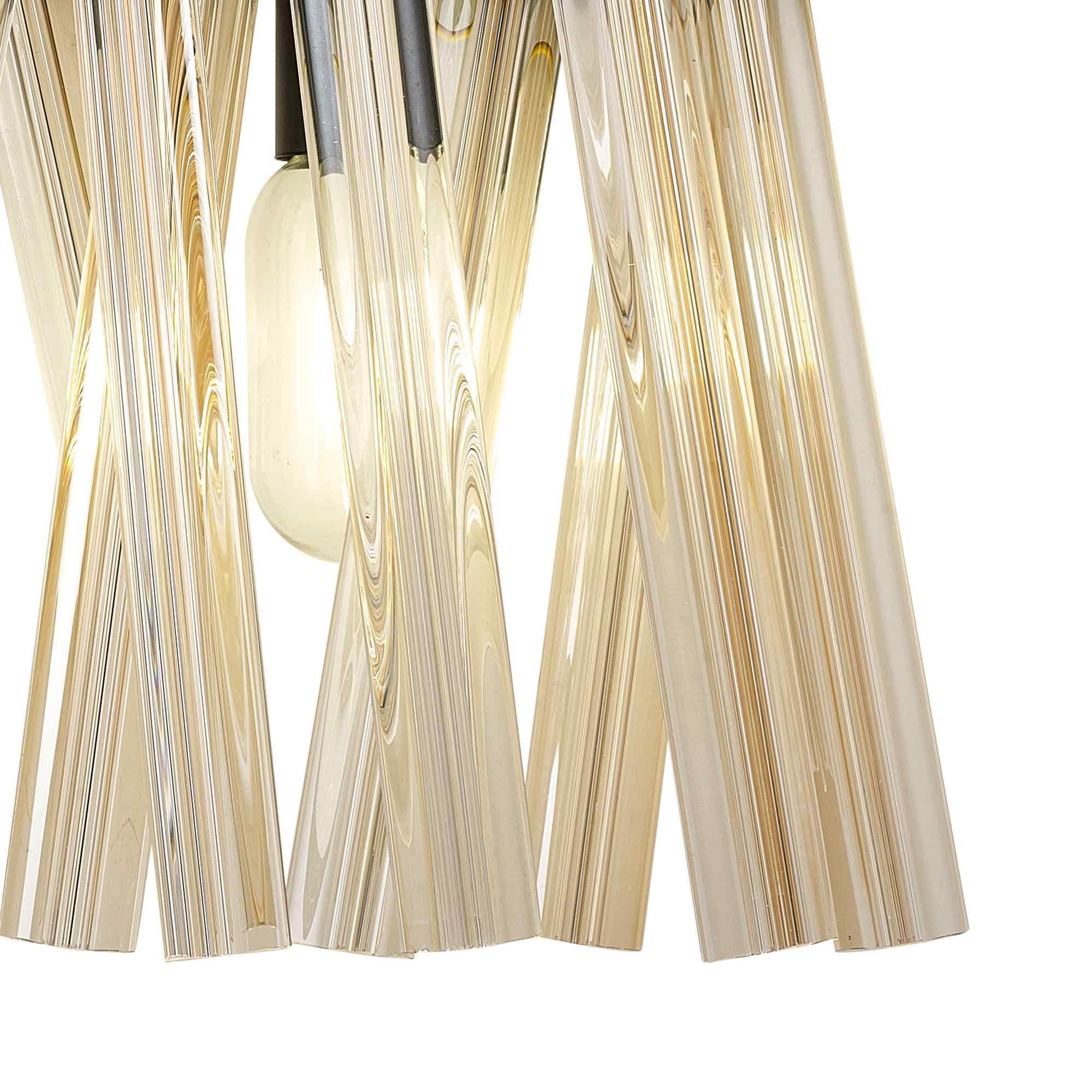 NL88149 Clover 2 Light Wall Light Matt Black Champagne Gold
