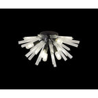 NL88159 Clover 6 Light Ceiling Light Matt Black Clear