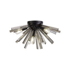 NL88169 Clover 6 Light Ceiling Light Matt Black Smoke