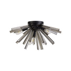 NL88169 Clover 6 Light Ceiling Light Matt Black Smoke