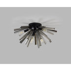 NL88169 Clover 6 Light Ceiling Light Matt Black Smoke