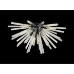 NL88189 Clover 8 Light Ceiling Light Matt Black Clear