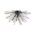 NL88189 Clover 8 Light Ceiling Light Matt Black Clear