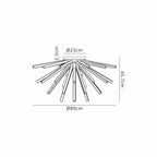 NL88199 Clover 8 Light Ceiling Light Matt Black Smoke
