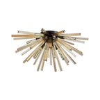 NL88209 Clover 8 Light Ceiling Light Matt Black Champagne Gold
