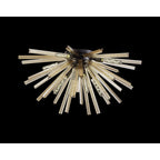 NL88209 Clover 8 Light Ceiling Light Matt Black Champagne Gold