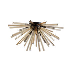 NL88209 Clover 8 Light Ceiling Light Matt Black Champagne Gold