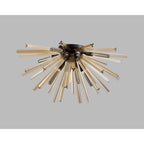 NL88209 Clover 8 Light Ceiling Light Matt Black Champagne Gold