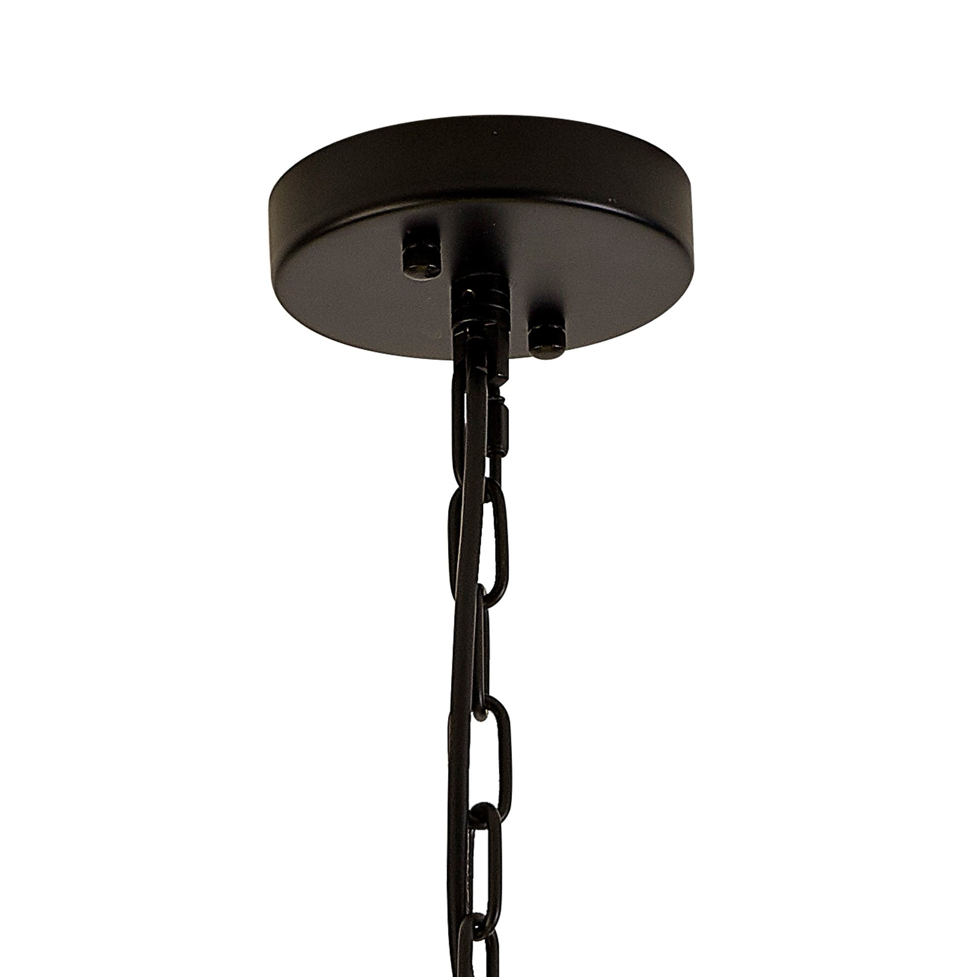 NL88219 Clover 10 Light Round Pendant Matt Black Clear
