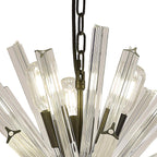 NL88219 Clover 10 Light Round Pendant Matt Black Clear