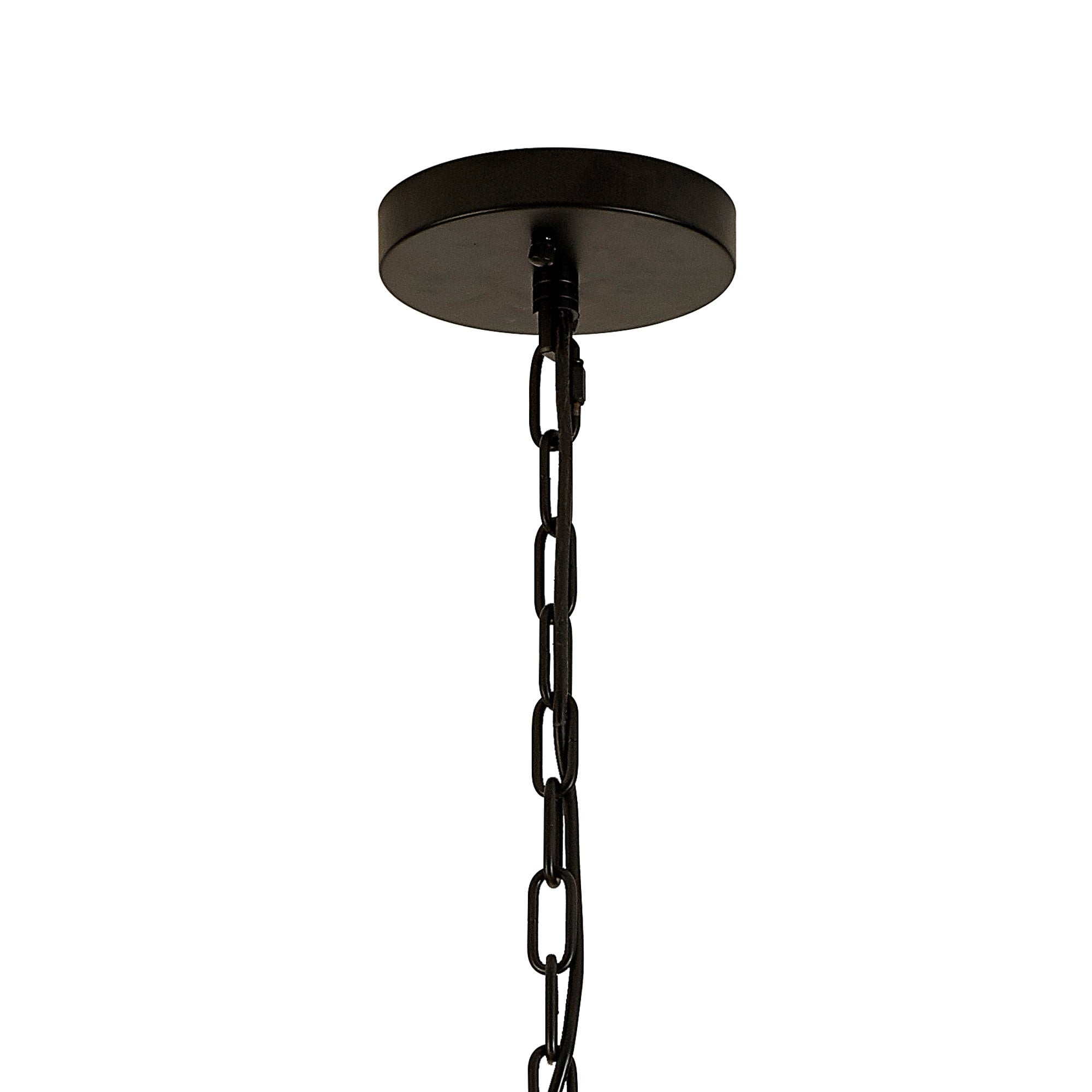 NL88249 Clover 16 Light Round Pendant Matt Black Clear