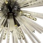 NL88249 Clover 16 Light Round Pendant Matt Black Clear