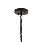 NL88259 Clover 16 Light Round Pendant Matt Black Smoke