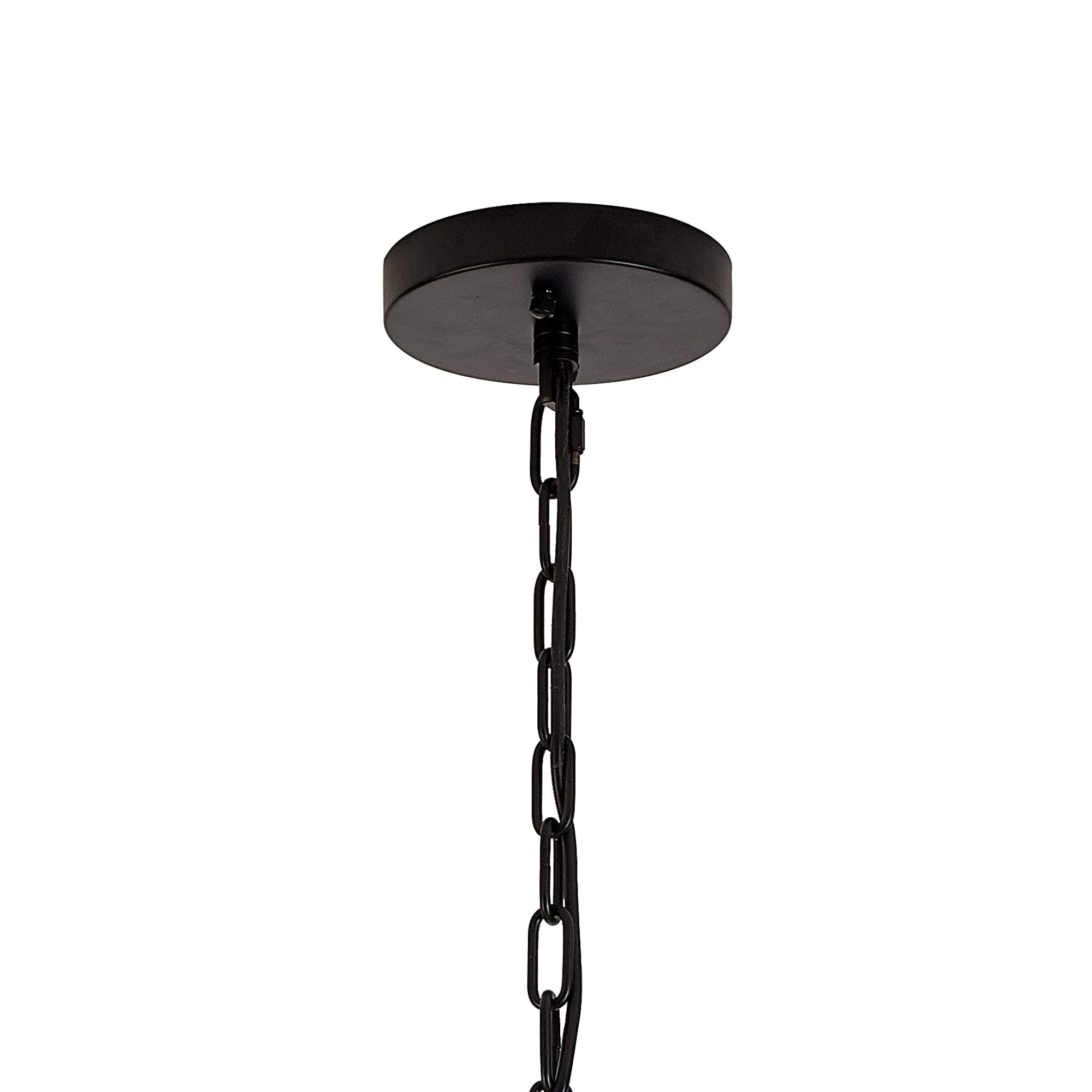 NL88269 Clover 16 Light Round Pendant Matt Black Champagne Gold