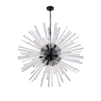 NL88279 Clover 32 Light Round Pendant Matt Black Clear