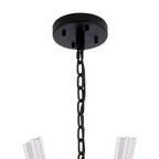 NL88279 Clover 32 Light Round Pendant Matt Black Clear
