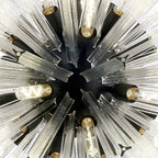NL88279 Clover 32 Light Round Pendant Matt Black Clear