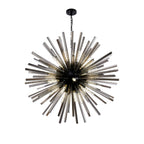 NL88289 Clover 32 Light Round Pendant Matt Black Smoke