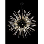 NL88289 Clover 32 Light Round Pendant Matt Black Smoke