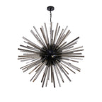 NL88289 Clover 32 Light Round Pendant Matt Black Smoke