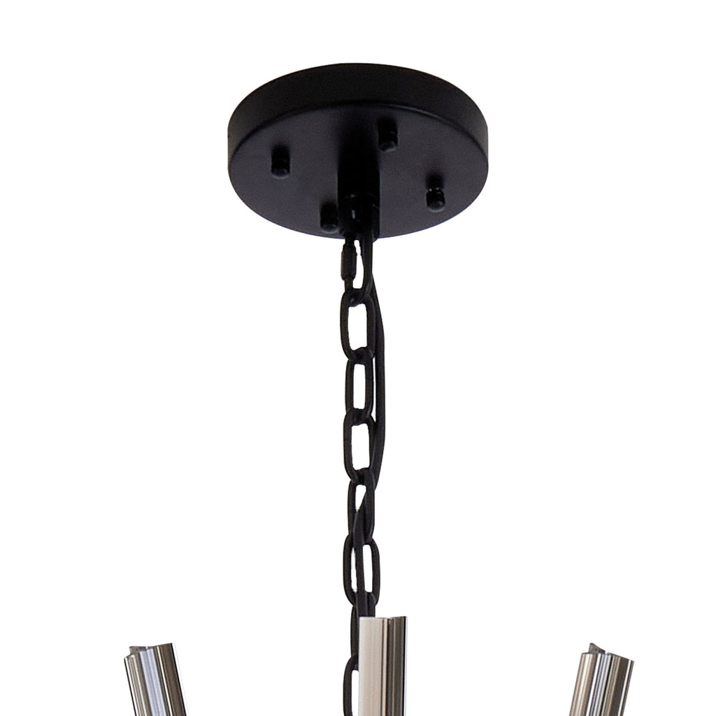 NL88289 Clover 32 Light Round Pendant Matt Black Smoke