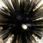 NL88289 Clover 32 Light Round Pendant Matt Black Smoke