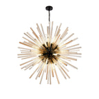 NL88299 Clover 32 Light Round Pendant Matt Black Champagne Gold