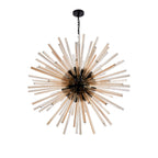 NL88299 Clover 32 Light Round Pendant Matt Black Champagne Gold