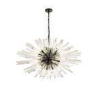 NL88309 Clover 32 Light Oval Pendant Matt Black Clear