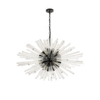 NL88309 Clover 32 Light Oval Pendant Matt Black Clear