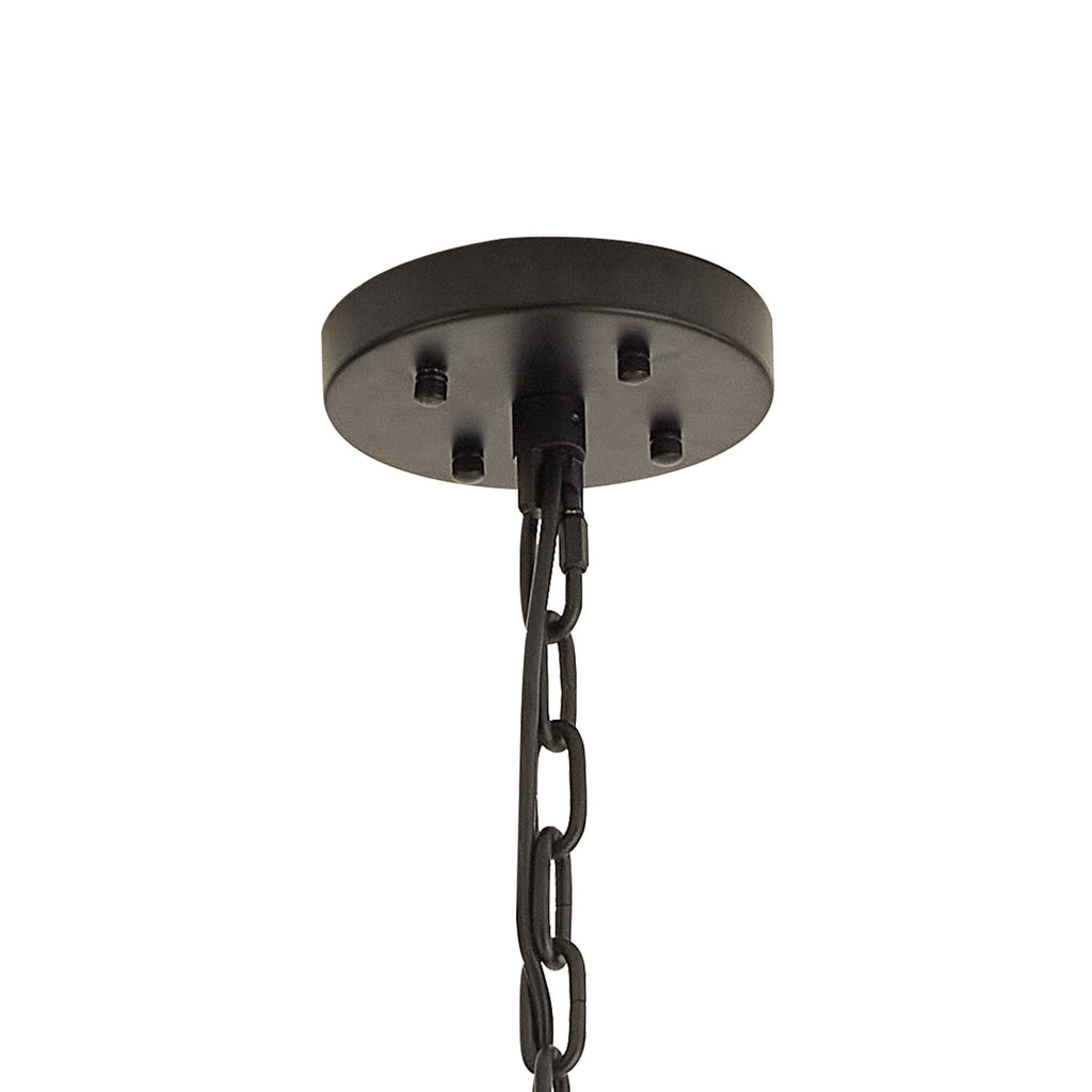 NL88309 Clover 32 Light Oval Pendant Matt Black Clear