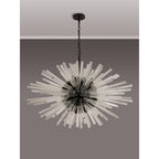 NL88309 Clover 32 Light Oval Pendant Matt Black Clear
