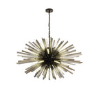 NL88319 Clover 32 Light Oval Pendant Matt Black Smoke
