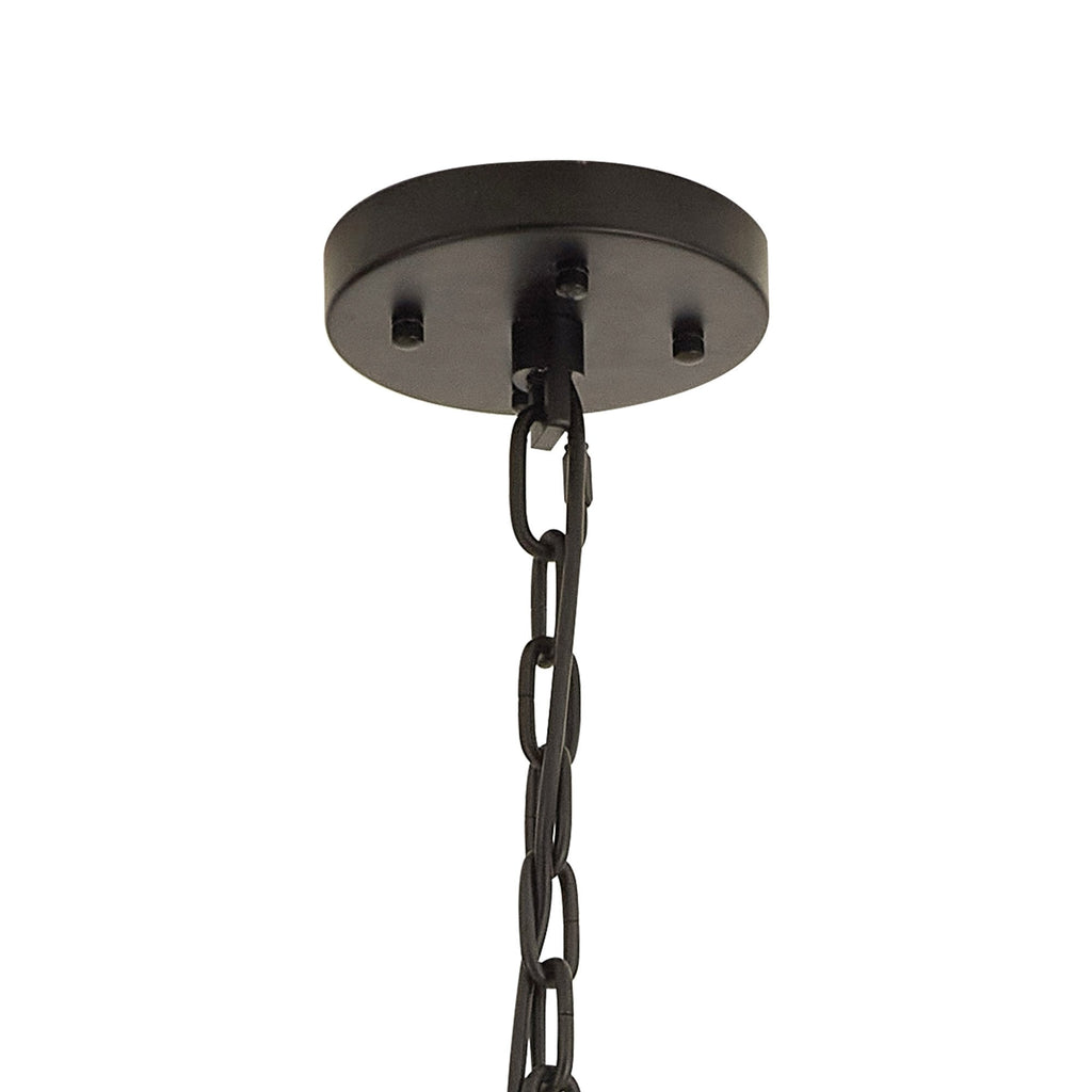 NL88319 Clover 32 Light Oval Pendant Matt Black Smoke